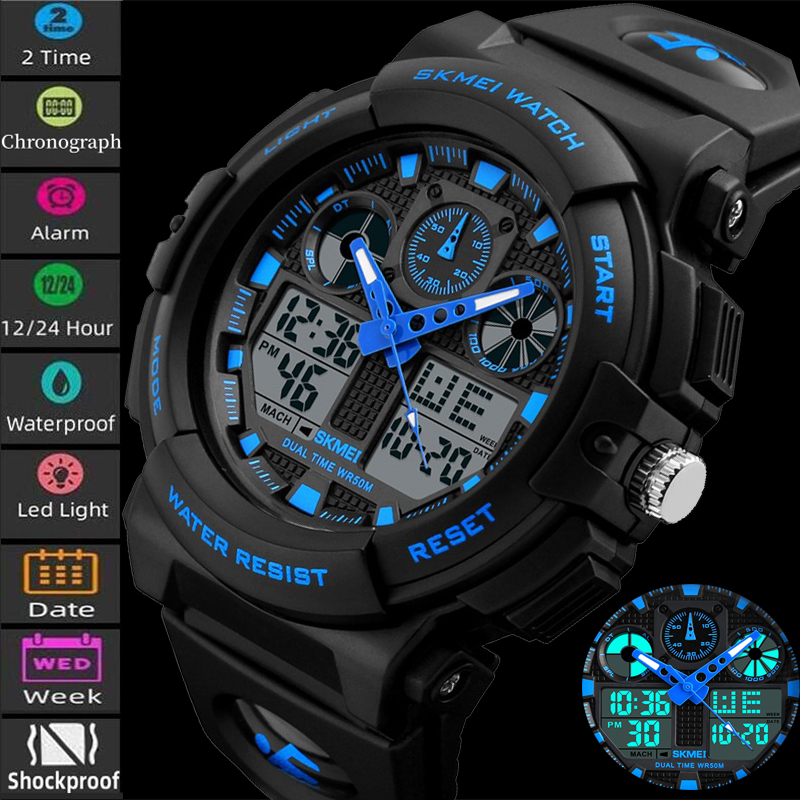 Outdoor Lighting Timer - 2017 Yeni SKMEI Erkekler Spor Saatler