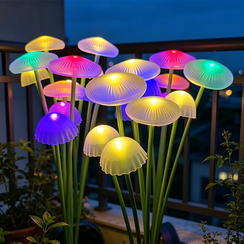 Outdoor Lighting Jellyfish - Güneş enerjili denizanası mantar ışıkları LED