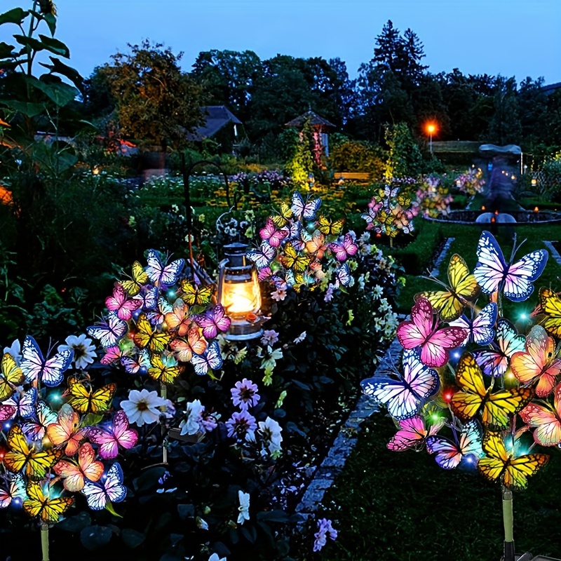 Outdoor Lighting Wire - Güneş LED Kelebek Bahçe Işıkları Su