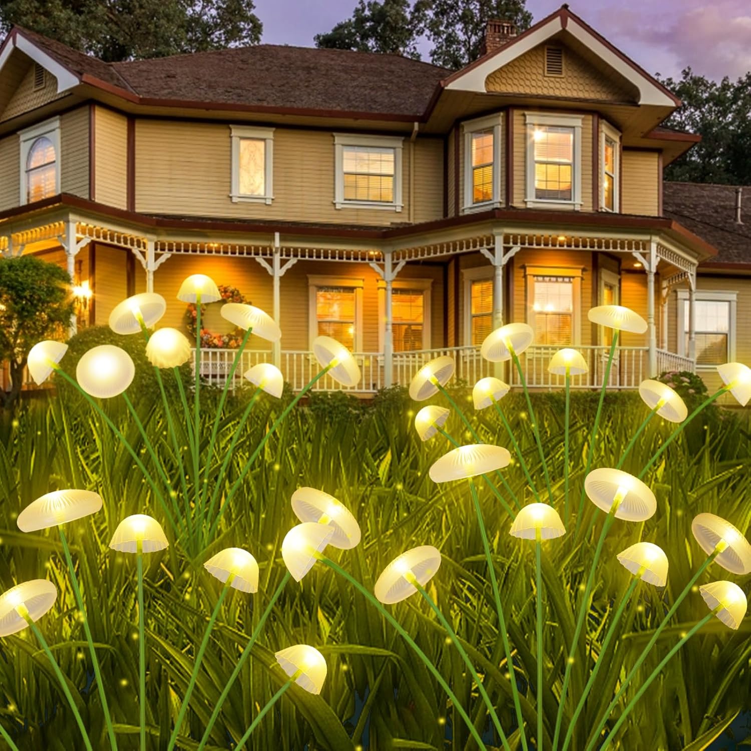 Outdoor Lighting Jellyfish - LED Güneş Enerjili Denizanası Mantar Lambası,