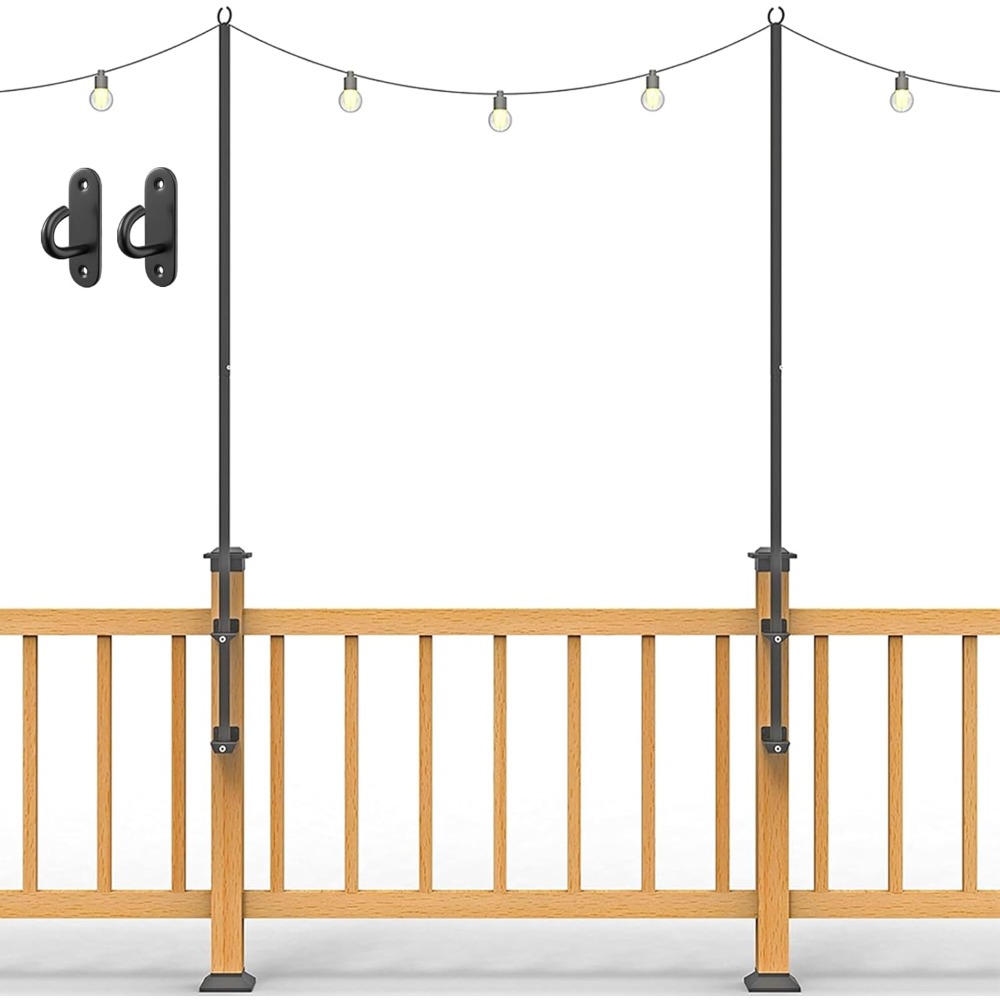 Outdoor Lighting Hooks - 2'li paket ip ışık direkleri -