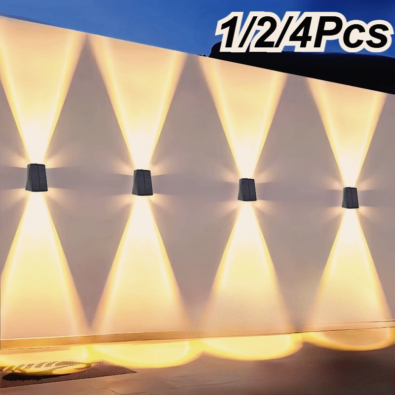 Outdoor Lighting For Front Of House - LED Güneş Enerjili Duvar Işıkları Yukarı