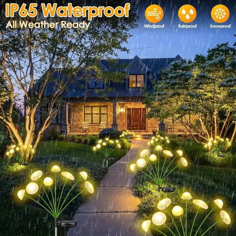 Outdoor Lighting Jellyfish - 6LEDS Güneş Enerjili Mantar Şeklinde Ortam