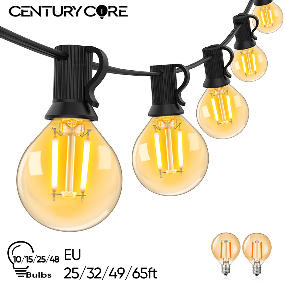 Outdoor Lighting Vintage - Vintage LED G40 Sokak Garland 220