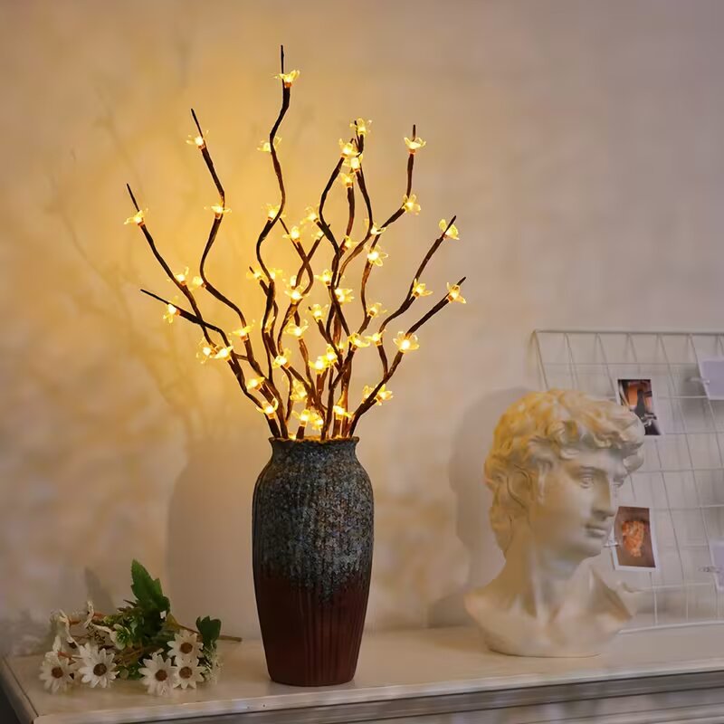 Outdoor Lighting Battery Powered - 1/2 adet 20LED kiraz çiçeği ağacı