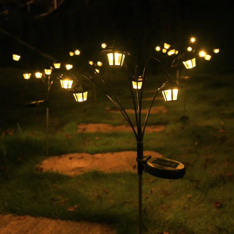 Outdoor Lighting Vintage - Yeni Işık Sensörlü Solar Mini Saray