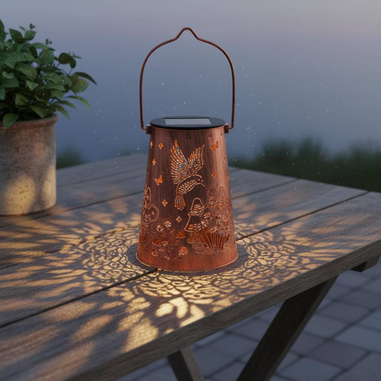 Çiçek Bahçesi Fener Desenli Ba - Outdoor Lighting Battery Powered incelemesi ve fiyatı