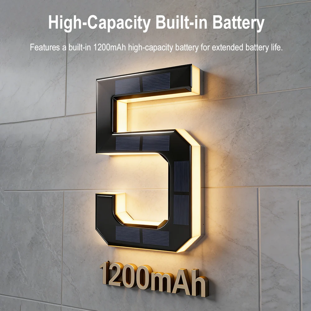 12CM Güneş Enerjili Ev Numaras - Outdoor Lighting For Front Of House incelemesi ve fiyatı