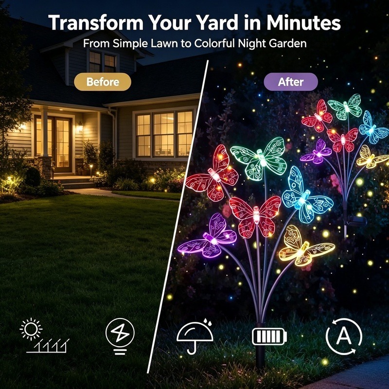 Güneş Enerjili Kelebek Lambala - Outdoor Lighting Battery Powered incelemesi ve fiyatı