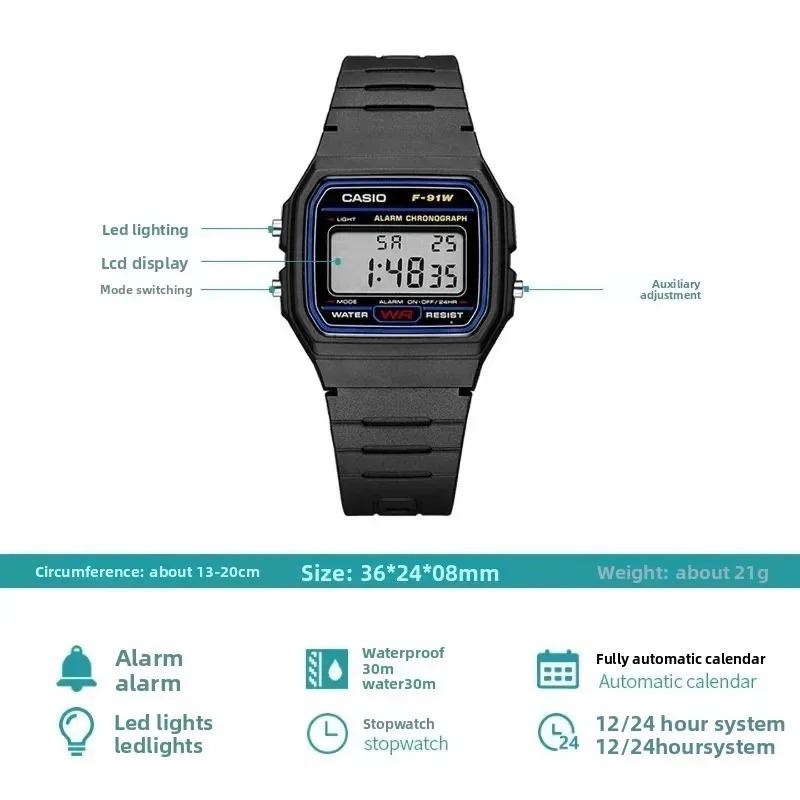 Casio F-91W-1 Moda Retro Küçük - Outdoor Lighting Timer incelemesi ve fiyatı