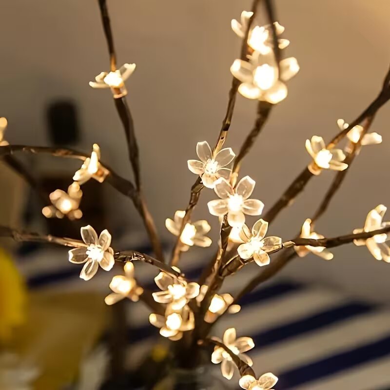 1/2 adet 20LED kiraz çiçeği ağ - Outdoor Lighting Battery Powered incelemesi ve fiyatı