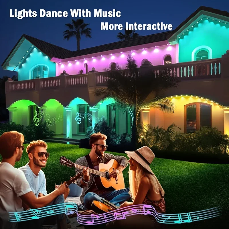 300FT Kalıcı Saçak LED Akıllı  - Outdoor Lighting For Front Of House incelemesi ve fiyatı