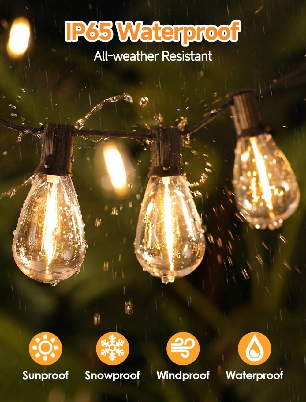 25FT LED Dış Mekan Işık Zincir - Outdoor Lighting For Backyard incelemesi ve fiyatı
