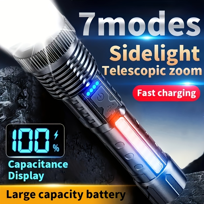 Güçlü LED El Feneri Pil Göster - Outdoor Lighting Battery Powered incelemesi ve fiyatı